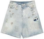 Шорты Vetements Trashed Shorts 'Light Blue', синий - фото