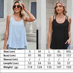 Женский топ без рукавов свободного кроя с круглым вырезом и фигурным подолом Seoria, Blue - фото 5