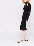 Платье миди с вырезом COPERNI, черный - фото 6
