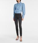 Высокие джинсы скинни le Frame, черный - фото 2