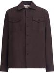 Marni саржевая рубашка, коричневый - фото