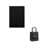 CHANEL Вязаный шарф Unisex Black Gray - фото