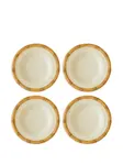 Набор Bamboo из четырех керамических тарелок Les-Ottomans, белый - фото