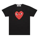 Футболка Comme des Garçons PLAY Heart, черная - фото