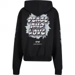 Худи Mister Tee Peace&Love Ultra Heavy Oversize, черный - фото 4
