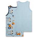 Детская рубашка dp 337190+337191 - верх Sanetta, голубой - фото 2