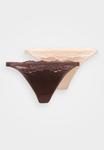 Трусы DORINA ORIGINS SHINY THONG 2 PACK, Pink/Brown/Pink - фото 8