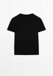 Футболка Massimo Dutti SHORT SLEEVE WITH BUTTONED SHOULDERS, Black - фото 8