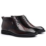 Ботинки мужские черные GZZ, черные утепленные - фото 9