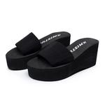 Шлепанцы женские Xmistuo, цвет 7121 Black[5cm Medium Heel] - фото 2