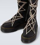 Ботинки Dr. Martens 1B60 Quad Sole Pentalace до колена Rick Owens, Black - фото 3