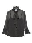 Шелковая рубашка Prada, черный - фото