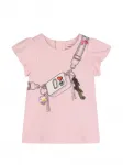 Платье с графичным принтом Marc Jacobs Kids, розовый - фото