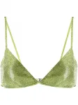 Топ-бра со стразами Nuè, зеленый - фото