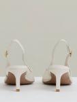 Sirena Mesh Slingback на каблуке Reiss, White - фото 5