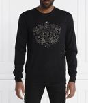 Свитер мужской John Richmond из мериносовой шерсти, черный - фото