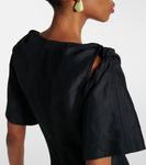 Платье миди с вырезом Bottega Veneta, черный - фото 6