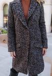 Пальто Hadley Leopard темно-серого цвета PINK MARTINI - фото