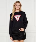 Толстовка Guess Jeans Regular Fit, черный / красный / белый - фото