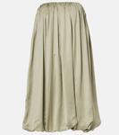 Мини-платье с оборками Mm6 Maison Margiela, цвет beige/green - фото