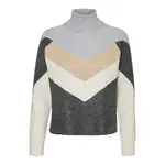 Свитер Vero Moda Doffy high neck, серый - фото 3