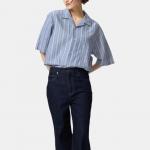 UNIQLO Рубашка унисекс голубая Lake Blue - фото 4