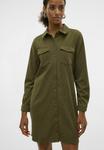 Платье-рубашка Vero Moda, оливковый - фото 4