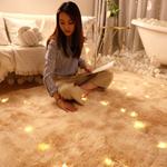 Xinglianxin Ковер 200х300 см для спальни в скандинавском стиле, белый, с длинным ворсом, плюшевый - фото 6