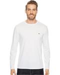 Футболка Lacoste Long Sleeve Pima Jersey Crew Neck, белый - фото