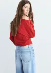 Асимметричный джемпер Pull&Bear, Red - фото 3