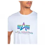 Футболка с коротким рукавом Alpha Industries Basic Rainbow Reflective, белый - фото 3