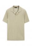 Поло Massimo Dutti RIBBED SHORT SLEEVE, Beige - фото 5