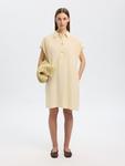Платье-рубашка SELECTED, кремовый - фото 5