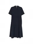Платье миди с воротником и кулиской Herno, синий - фото