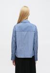 Блуза Vero Moda VMISLUNN BOW SHIRT, Dark Blue/Snow White/Dark Blue - фото 3