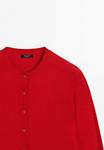 Кардиган Massimo Dutti BUTTONED WITH CREW NECK, Red - фото 9