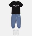 Хлопковая футболка с логотипом Balmain, черный - фото 2