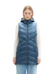 TOM TAILOR стеганый жилет с капюшоном, синий - фото