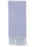 Шарф логотипом и бахромой Acne Studios, синий - фото