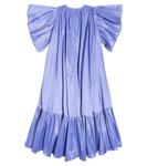 Платье из тафты с оборками Caroline Bosmans, синий - фото 4