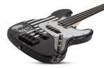 Басс гитара Schecter JD DeServio J-4 Gloss Black with 'BLS' Distressed Flag - фото 2