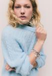 Джемпер Next BLEND CABLE KNIT CREW NECK, Light Blue - фото 4