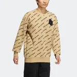 Свитер monogram sweatshirt 'tan black' Adidas, бежевый - фото 4