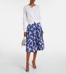 Шелковый и хлопковый кардиган Carolina Herrera, белый - фото 2