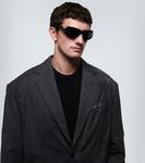 Солнцезащитные очки «кошачий» с боковым расширением Balenciaga, черный - фото 2