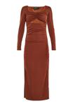 Платье макси faina Dress, цвет chestnut brown - фото