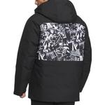 Пуховик adidas Pattern Printing Hooded Down Jacket Men's Black, черный - фото 3