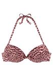 Верх бикини с пуш-апом LASCANA, бордовый - фото