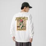 Свитшот унисекс JEANSWEST, серо-зеленый [на флисе] - фото 5