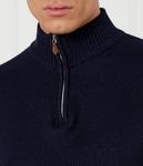 Свитер из шерсти Stenströms Regular Fit, темно-синий - фото 4